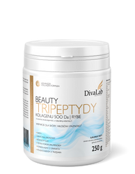 DivaLab Beauty Tripeptydy kolagenu hydrolizowane tripeptydy kolagenu rybiego 500 Da + NAD + Koeanzym Q10 250 g