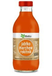 EkaMedica Sok 100% jabłko marchew rokitnik 300ml