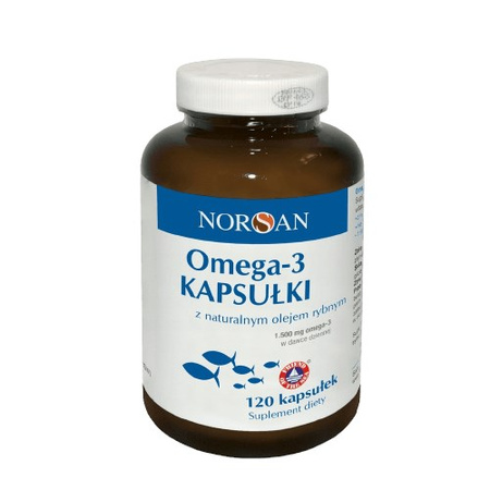 Norsan Omega-3 olej rybny kwasy tłuszczowe 120 kaps.
