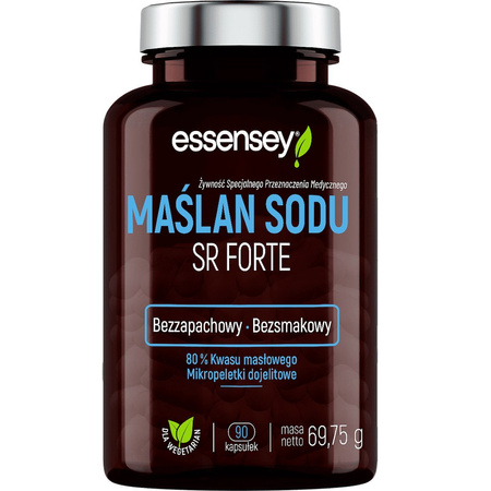 Essensey Maślan Sodu SR Forte wsparcie na zdrowe jelita 90 kaps.
