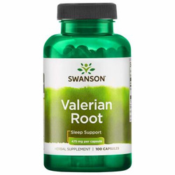 Swanson Valerian Root 475 mg na wsparcie w zasypianiu 100 kaps.
