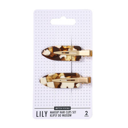 Lily klipsy do włosów do makijażu Milk Coffee 2szt