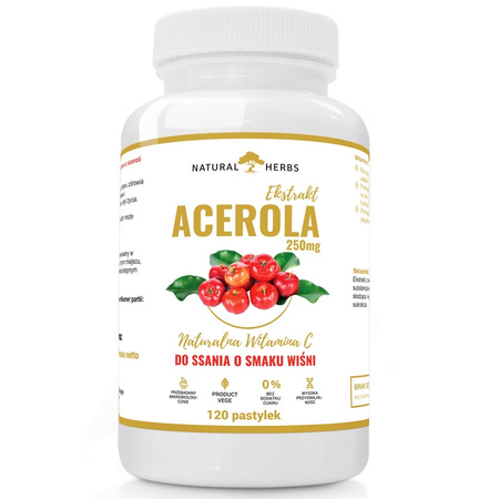NATURAL HERBS Acerola 250mg suplement diety 120 tabl.