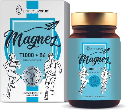 Pharmaverum Magnez T1000 + B6 - 60 kaps.
