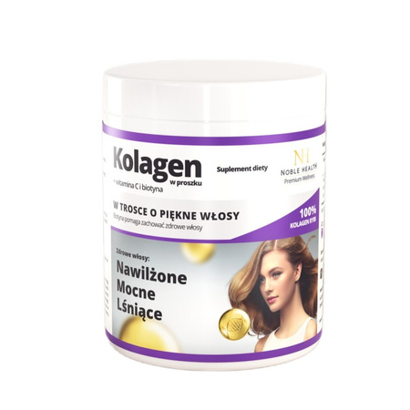 Noble Health Kolagen z biotyną z Witaminą C w proszku 100g