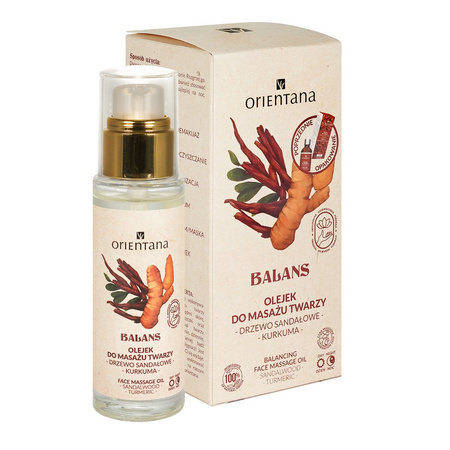 Orientana - Balans Olejek do masażu twarzy Drzewo Sandałowe Kurkuma 30ml