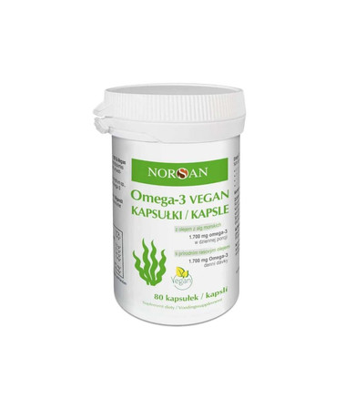 Norsan Omega-3 roślinny olej z Alg 80 vege kaps.