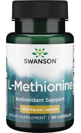 Swanson L-Metionina 500 mg Aminokwasy 30 kaps.