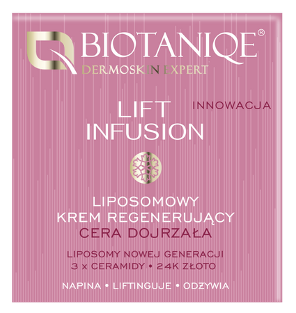 Biotaniqe- Lift Infusion, Liposomowy Krem Regenerujący 70+, 50 ml