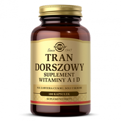 Solgar Tran Dorszowy Witaminy A i D 100 kaps.