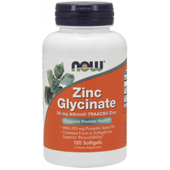 Zinc Glycinate - Chelat Cynku i Olej z Pestek Dyni (120 kaps.)