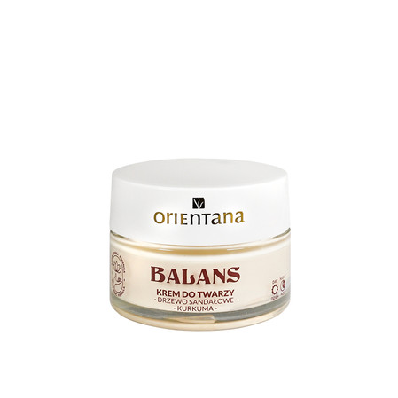 Orientana, krem do twarzy Balans, drzewo sandałowe i kurkuma, 50 g