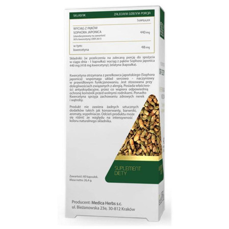 Medica Herbs Kwercetyna 95% Kwercetyny 60 kaps.
