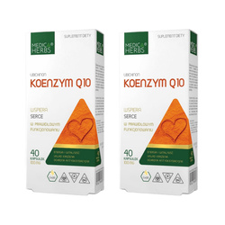 Zestaw 2x MEDICA HERBS Koenzym Q10 100mg, 40 kaps.