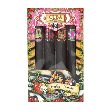 Cuba Jungle zestaw Snake woda perfumowana + Tiger woda perfumowana + Zebra woda perfumowana + Heartbreaker woda perfumowana 4x35ml