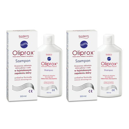 Zestaw: 2x Oliprox Szampon przeciwłupieżowy na łojotokowe zapalenie skóry 300 ml