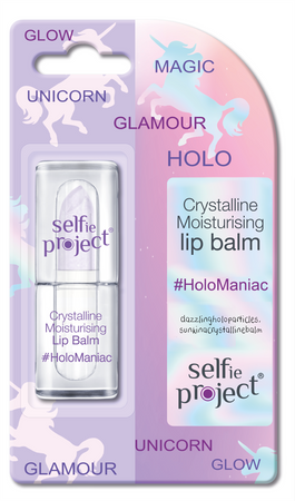 Selfie Project, Krystaliczny Balsam Nawilżający do Ust #HoloManiac, 3,5 g.