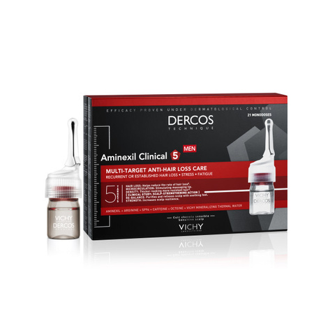 Vichy - AMINEXIL CLINICAL, kuracja przeciw wypadaniu włosów dla mężczyzn – 21 ampułek