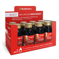 Ekamedica Shot na wsparcie układu moczowego z żurawiną 100 ml x 8 szt.
