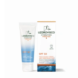 Uzdrovisco Hydration + Peptide, SPF 50 Peptydowy krem antyoksydacyjny przeciw przebarwieniom 30 ml