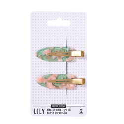 Lily klipsy do włosów do makijażu Pink Coffee 2szt