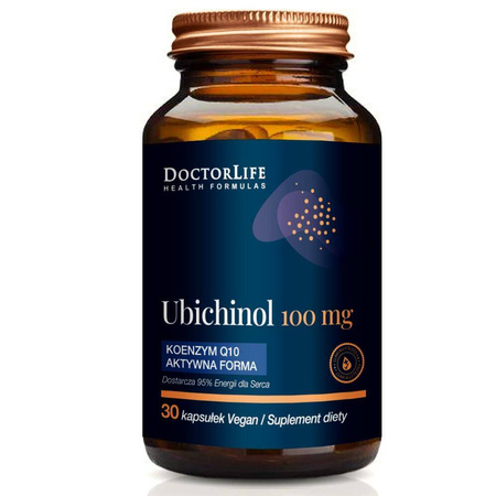 DoctorLife Ubichinol koenzym Q10 aktywna forma 100mg suplement diety 30 kaps.