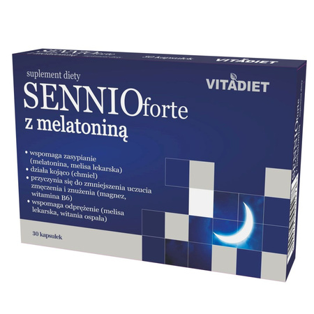 Vitadiet Sennio Forte Z Melatoniną 30 Kaps.