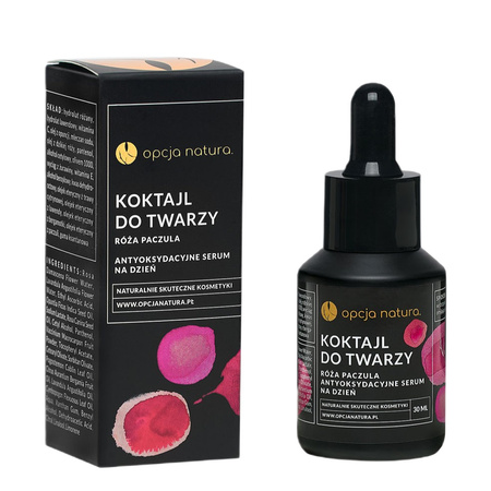 Koktajl do twarzy antyoksydacyjne serum na dzień Róża i Paczula 30ml