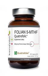 KENAY Folian 5-MTHF Quatrefolic® na wsparcie układu nerwowego, układu odpornościowego i prawidłowego metabolizmu homocysteiny 60 kaps.