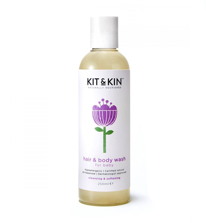 Kit and Kin, Organiczny Żel do Mycia 2w1 do Ciała i Włosów Maluszka, 250ml