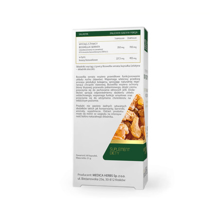 Medica Herbs Boswellia Kadzidłowiec 350mg na wsparcie stawów 60 kaps.