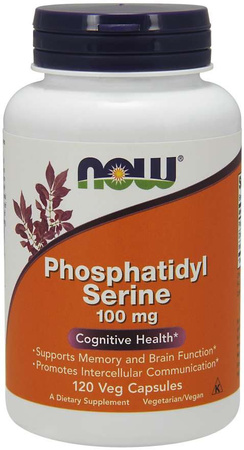Fosfatydyloseryna 100mg - suplement na pamięć 120 kaps. Now Foods