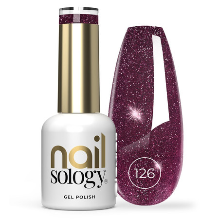 Nailsology lakier hybrydowy z brokatem 126 Red Dress Moment 8ml