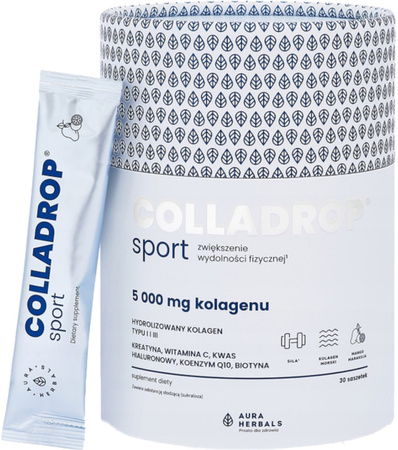 Colladrop® Sport, kolagen morski 5000 mg - 30 saszetek