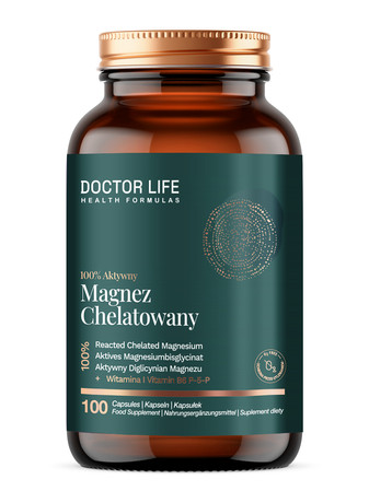 Doctor Life Magnez Chelatowany 100% Aktywny 100 kaps.