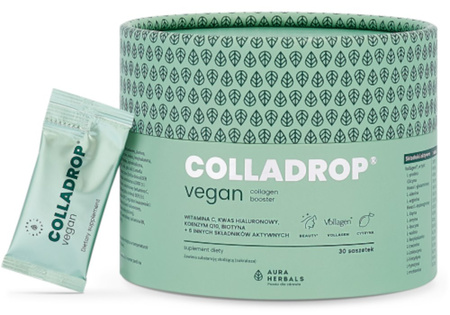 Colladrop® Vegan, collagen booster Vollagen® 2000ml 30 saszetek smak cytryna vegan