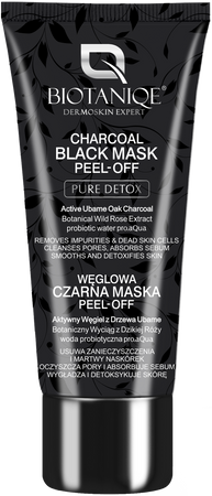 Biotaniqe, PureDetox, Węglowa Czarna Maska Peel-Off, 50ml