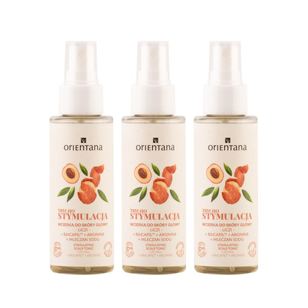 Zestaw: 3x Orientana Wcierka Trycho Stymulacja Liczi Baicapil Arginina Mleczan sodu 100ml