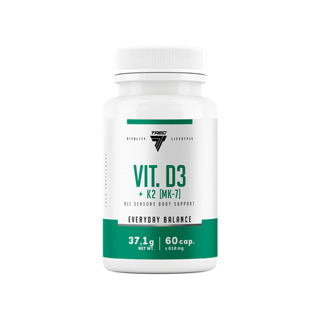 Trec VIT. D3+K2 (MK-7) witamina D3 + K2 - 60 kaps.