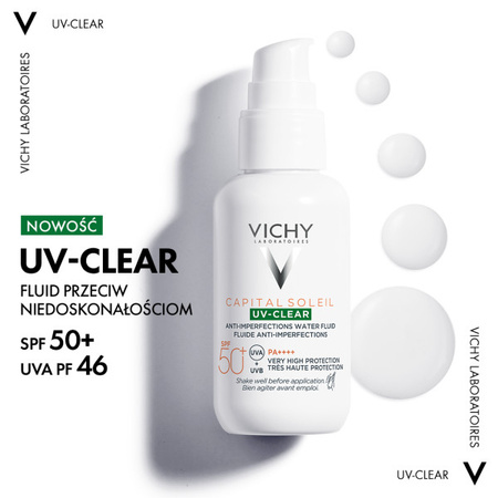 Vichy Capital Soleil UV-Clear SPF 50+ fluid przeciw niedoskonałościom