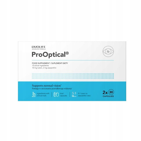 DuoLife Clinical formula ProOptical na wsparcie wzroku 60 kaps.