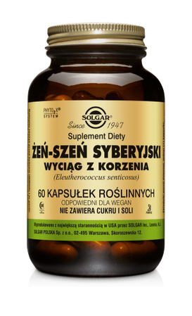 Solgar Zen-Szen Syberyjski na wsparcie dobrego nastroju 60 kaps.