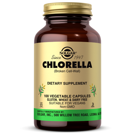 Solgar Chlorella 520 mg - rozerwane ściany komórek 100 kaps.