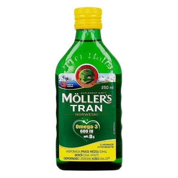 Mollers tran norweski aromat cytrynowy 250 ml