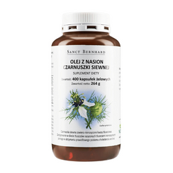 Sanct Bernhard - Olej z Czarnuszki siewnej 500 mg - 400 kaps.