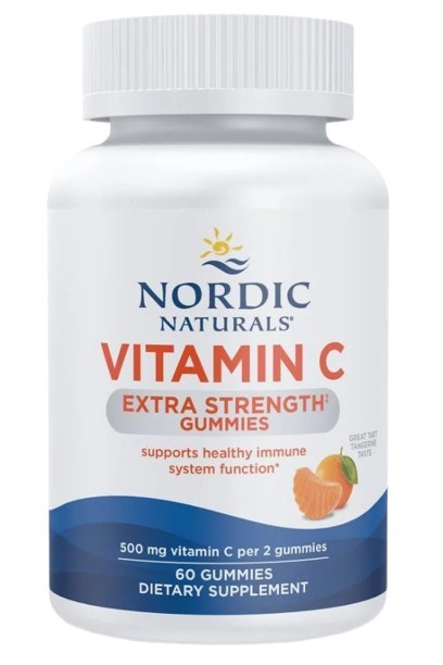 Витамин C Nordic Naturals Vitamin C Extra Strength, 500 мг, вкус мандарин, жевательные мармеладки