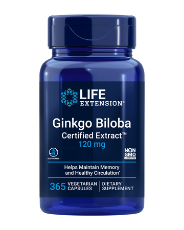Ginkgo Biloba Certified Extract 120 mg (365 kaps.)