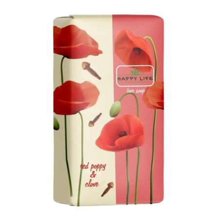 Happy Life mydło toaletowe Czerwony mak 180 g