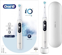 ORAL-B BRAUN SZCZOTECZKA ELEKTRYCZNA iO SERIES 6N WHITE iOM6.1A6.1DK (5 programów, 1 końcówka, 1 etui)
