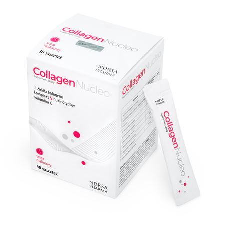 Norsa Pharma Collagen Nucleo mix kolagenów 30 saszetek smak malina